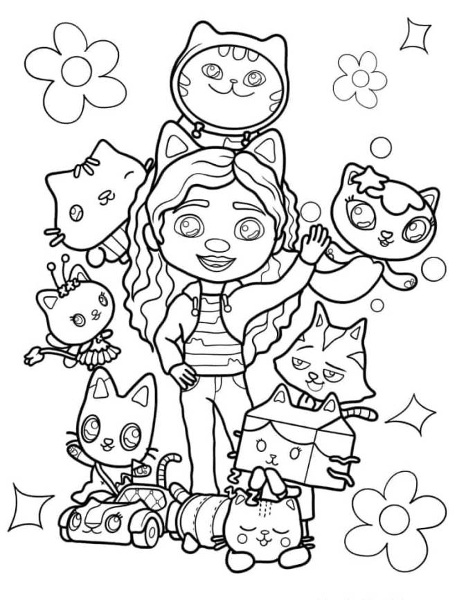 dessin gabby chat anniversaire