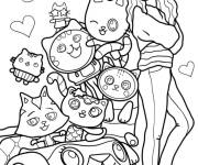 Coloriage Poster de Gabby et ses amis les chats de la maison magique