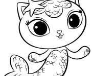 Coloriage Sirene MerCat de Gabby chat