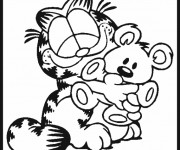 Coloriage Dessin Garfield &agrave; colorier