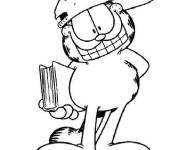 Coloriage Garfield avec un livre de coloriage