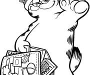 Coloriage Garfield avec une couronne 