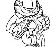 Coloriage et dessins gratuit Garfield en ligne à imprimer