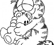 Coloriage et dessins gratuit Garfield en ligne à imprimer à imprimer