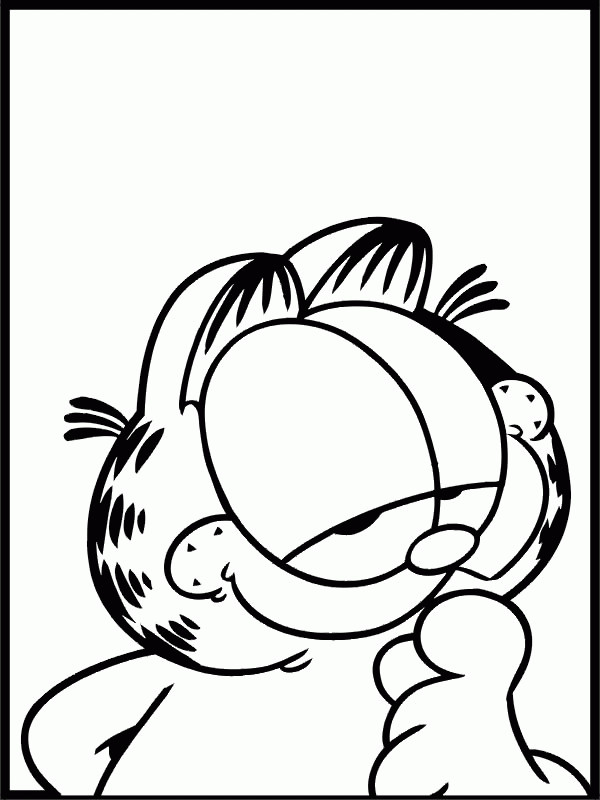 Coloriage et dessins gratuits Garfield facile à colorier à imprimer