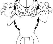 Coloriage Garfield n'est pas si effrayant