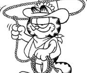 Coloriage Le cowboy Garfield