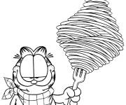 Coloriage Le gourmand Garfield