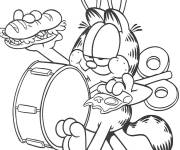 Coloriage Le musicien Garfield