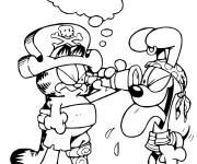Coloriage Les pirates de mer, Garfield et Odie