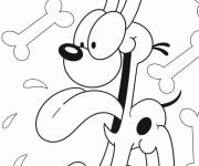 Coloriage Odie veut son os