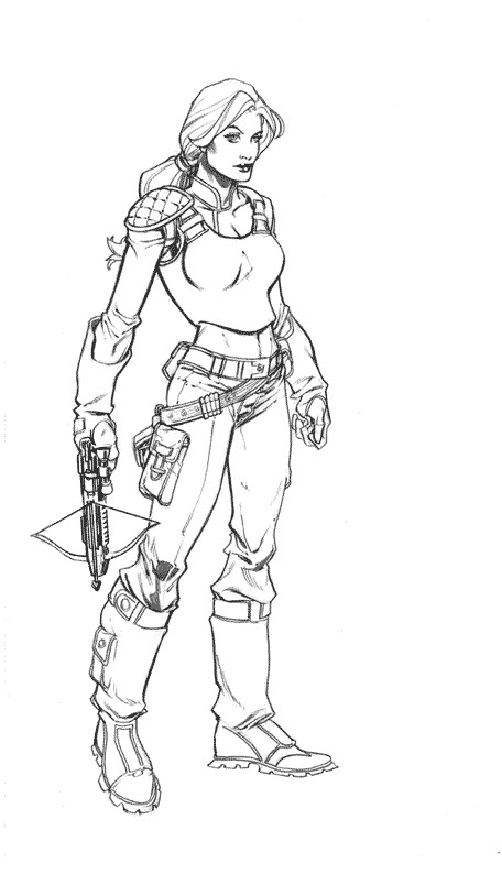 Coloriage coloriage de grande fille de GIJoe dessin gratuit à imprimer
