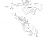 Coloriage dessin  d'un fusil à colorier