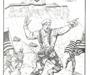 Coloriage et dessins gratuit GI-Joe combat  à colorier à imprimer