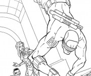 Coloriage et dessins gratuit GI-Joe  Dans le champ laser GI-Joe à imprimer