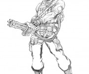 Coloriage GI-Joe portrait coloriage