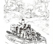 Coloriage L'&eacute;quipe de G-I Joe dans leur navire