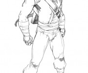 Coloriage Portrait de soldat &agrave; colorier gratuitement