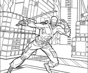 Coloriage Soldat avec &eacute;p&eacute;e