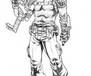 Coloriage Un soldat de GI-Joe bien &eacute;quip&eacute;