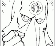 Coloriage Un visage masqu&eacute; du filme GI-Joe