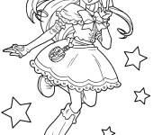 Coloriage Avril en dansant