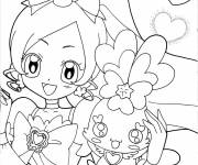 Coloriage Belle f&eacute;e de l'anime Glitter Force