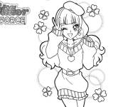 Coloriage Belle Glitter princesse en tenu adorable