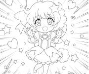 Coloriage Candy mignonne de l'anime Glitter Force