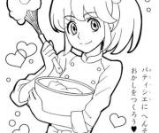 Coloriage Chef cuisini&egrave;re de Glitter Force