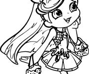 Coloriage Chlo&eacute; de Glitter Force style dessin anim&eacute;