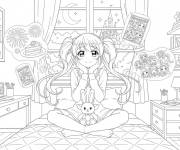 Coloriage Douce r&ecirc;verie de Lily de Glitter Force