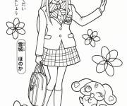 Coloriage Ecoli&egrave;re de Glitter Force