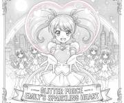 Coloriage Emily de Glitter Force dessin&eacute;e &agrave; la main