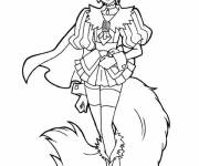 Coloriage Emily en robe &agrave; la mode
