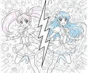 Coloriage Emily et Chlo&eacute; en transformation