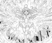 Coloriage &Eacute;nergie d&eacute;bordante de Kelsey de Glitter Force