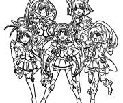Coloriage Escouade de f&eacute;es magiques de Glitter Force