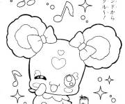 Coloriage F&eacute;e en peluche adore la musique