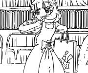 Coloriage Fille de Glitter Force &agrave; la librairie