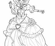 Coloriage Fille de Glitter Force en robe royale