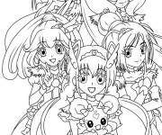 Coloriage Filles de l'anime Glitter Force