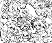 Coloriage et dessins gratuit Force de paillettes pour filles à imprimer