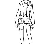 Coloriage Hoshizora Miyuki de l'anime Force des paillettes