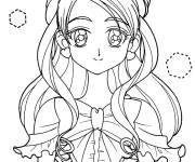 Coloriage La belle fille charmante de Force scintillante