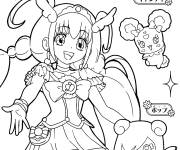 Coloriage La princesse Emily avec son pet