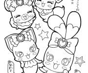 Coloriage Les F&eacute;es en peluche de l'anime Glitter Force