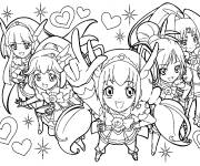 Coloriage Les filles Emily, Lily, Kelsey, Chlo&eacute; et Avril de Glitter Force