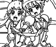 Coloriage Les meilleures amies de Glitter Force anime