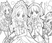 Coloriage Les superh&eacute;ro&iuml;nes de Glitter Force
